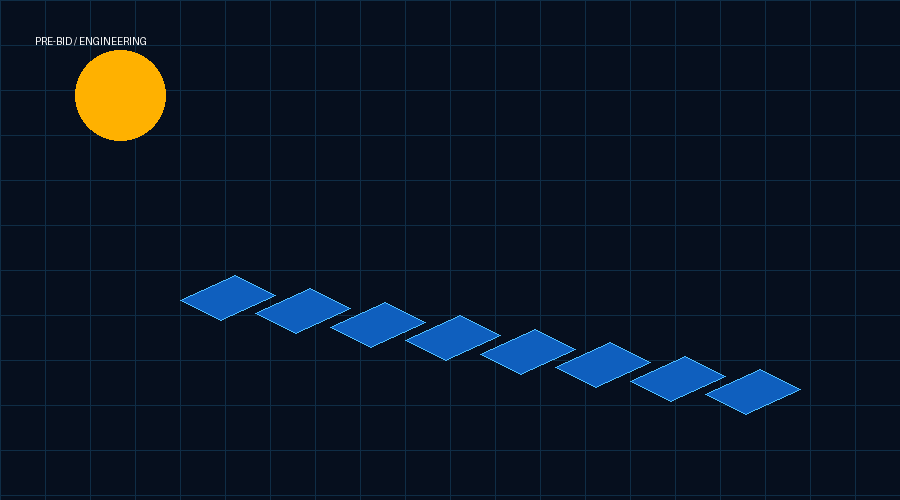 Animated engineering and solar planning visual